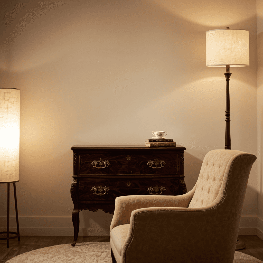 product photography of Vintage-style furniture piece