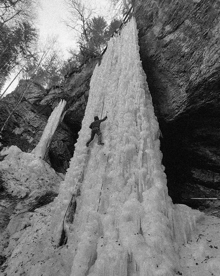 Spergel Dani jégmászás közben