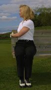 seated twist golf stretch