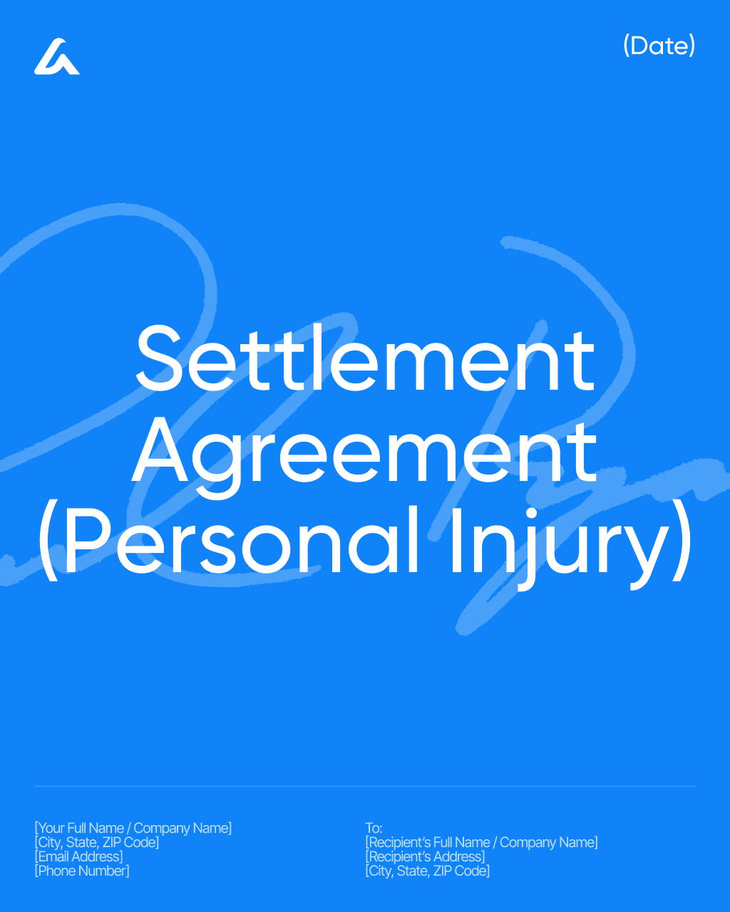 Settlement Agreement (Personal Injury)