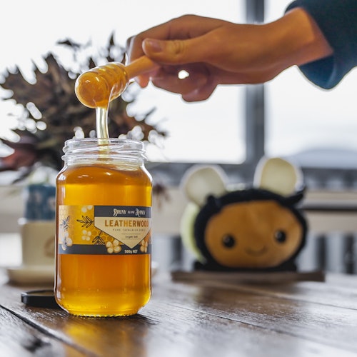 蜜罐中的皮革木蜂蜜