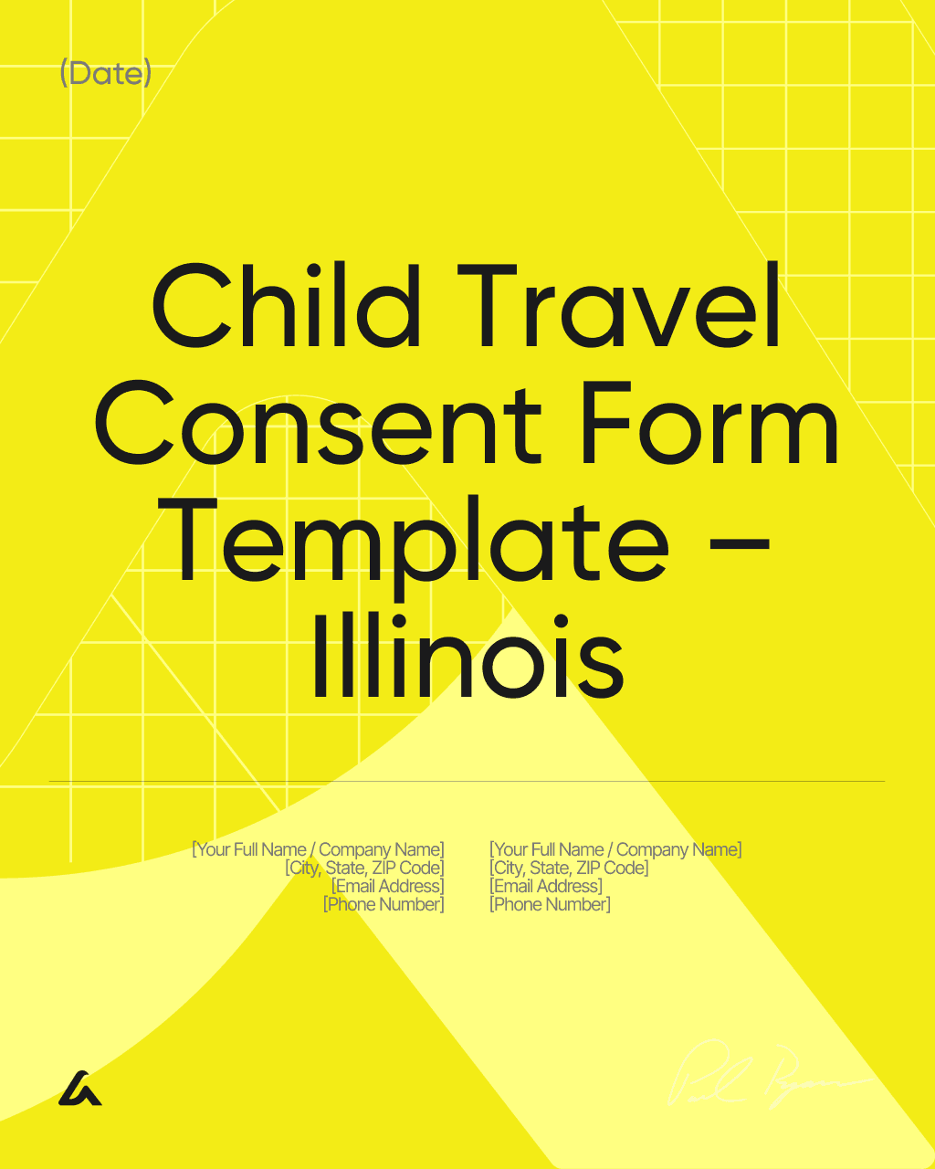 Child Travel Consent Form Template – Illinois