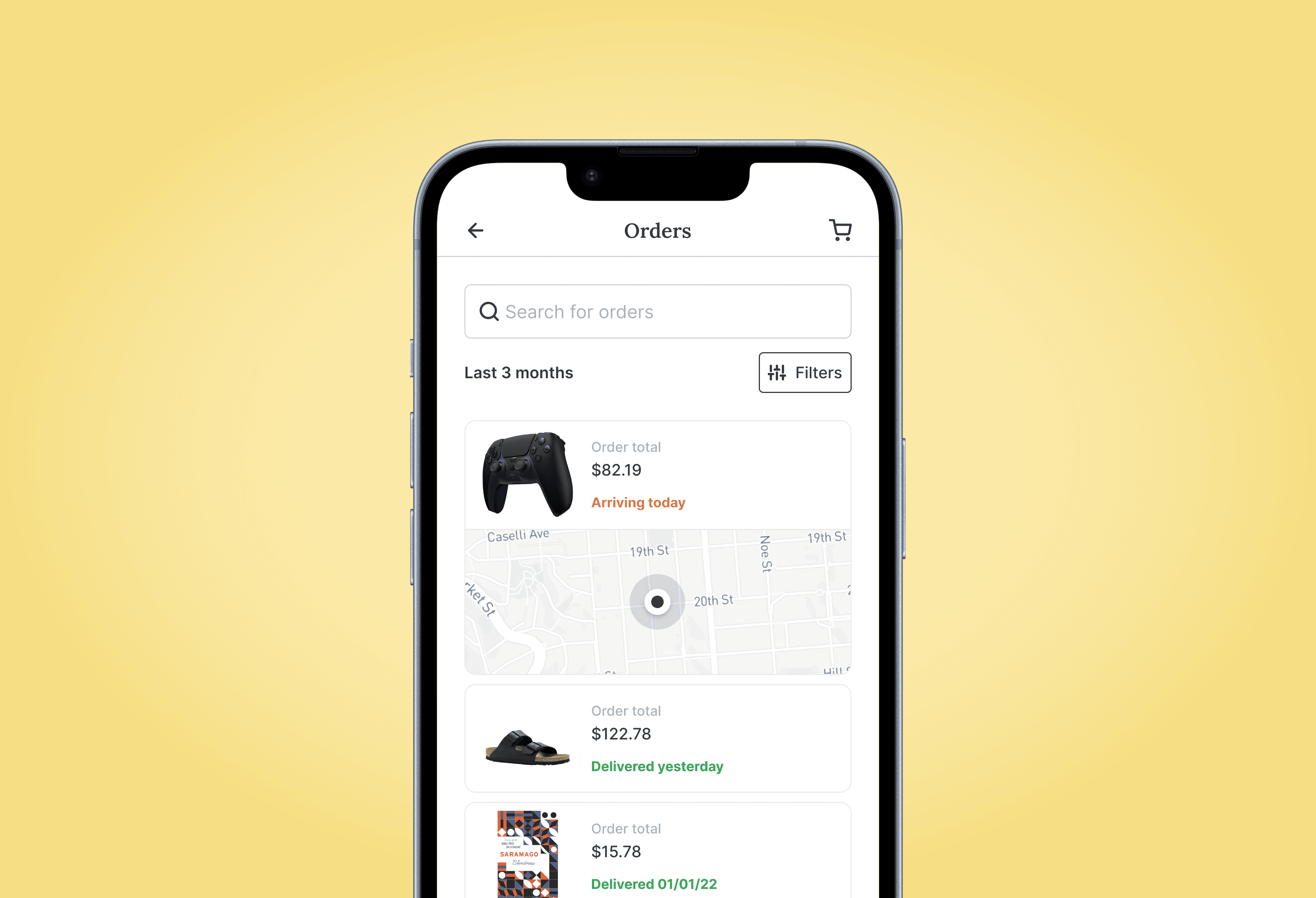 a pair of cell phones on a concrete block