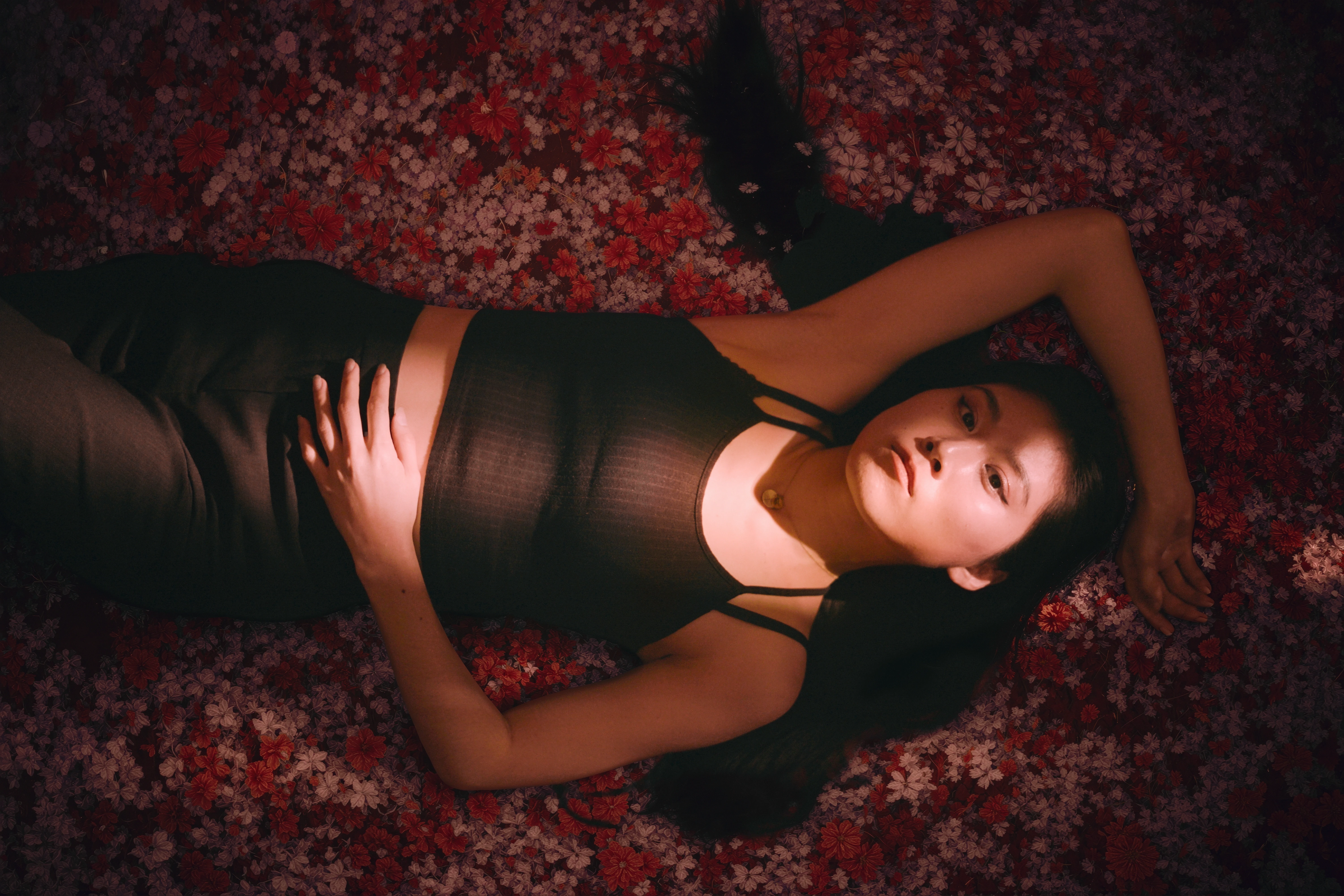 Stylish model in crowd