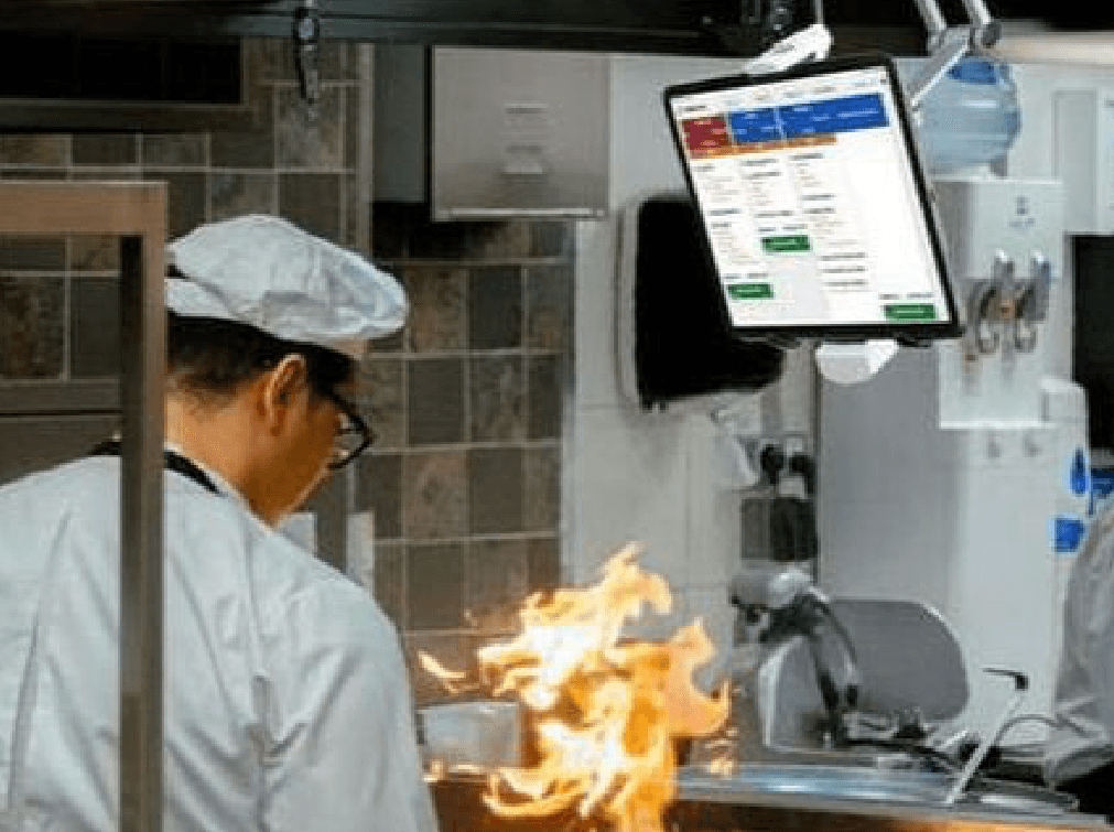 Aldelo ePay female clerk uses it at the front desk.