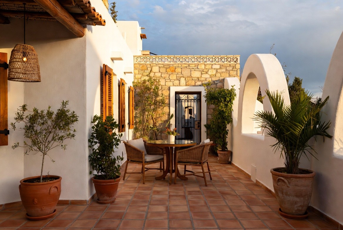 Outdoor view of double room