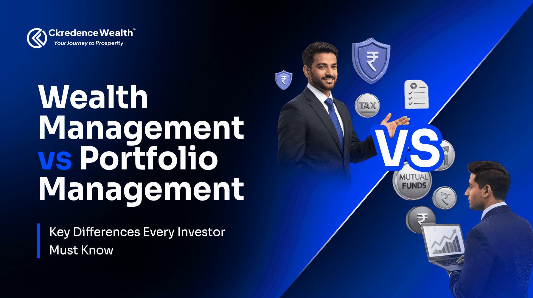 Wealth management vs portfolio management in India showing key differences for investors and financial planning