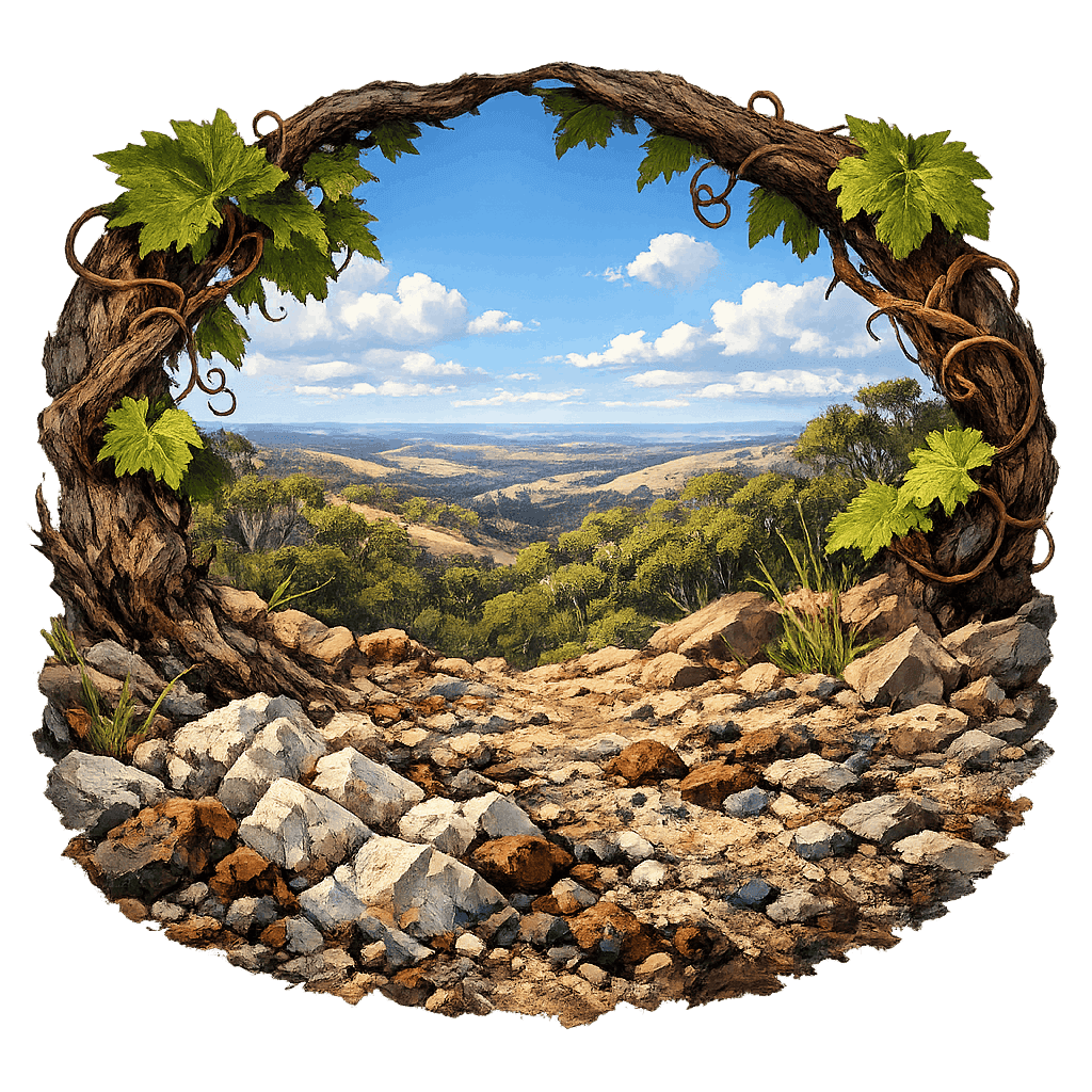 Detailed graphic of the High Eden wine region.