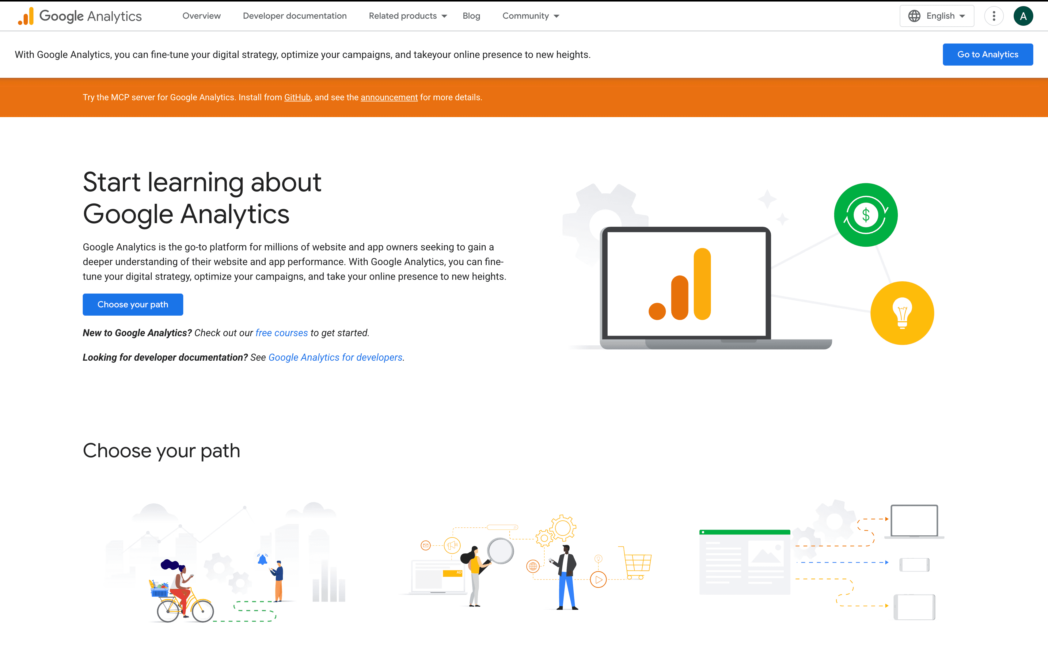 Google Analytics 4 web analytics platform for tracking website traffic, user behavior, and conversion events