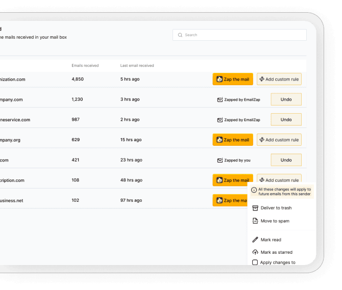 AI based email sorter and organiser with customisable rules