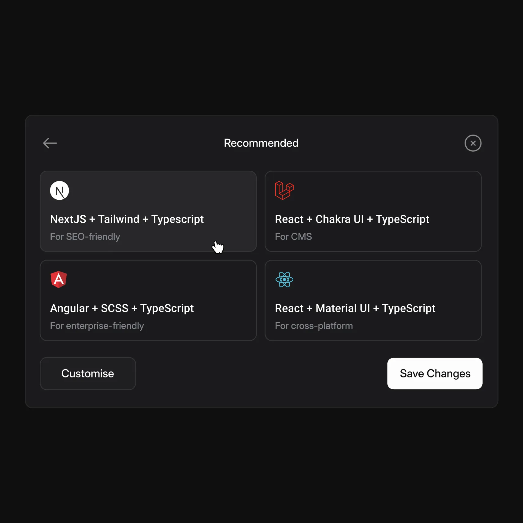 Syncrodesk industry specific workspace configuration interface