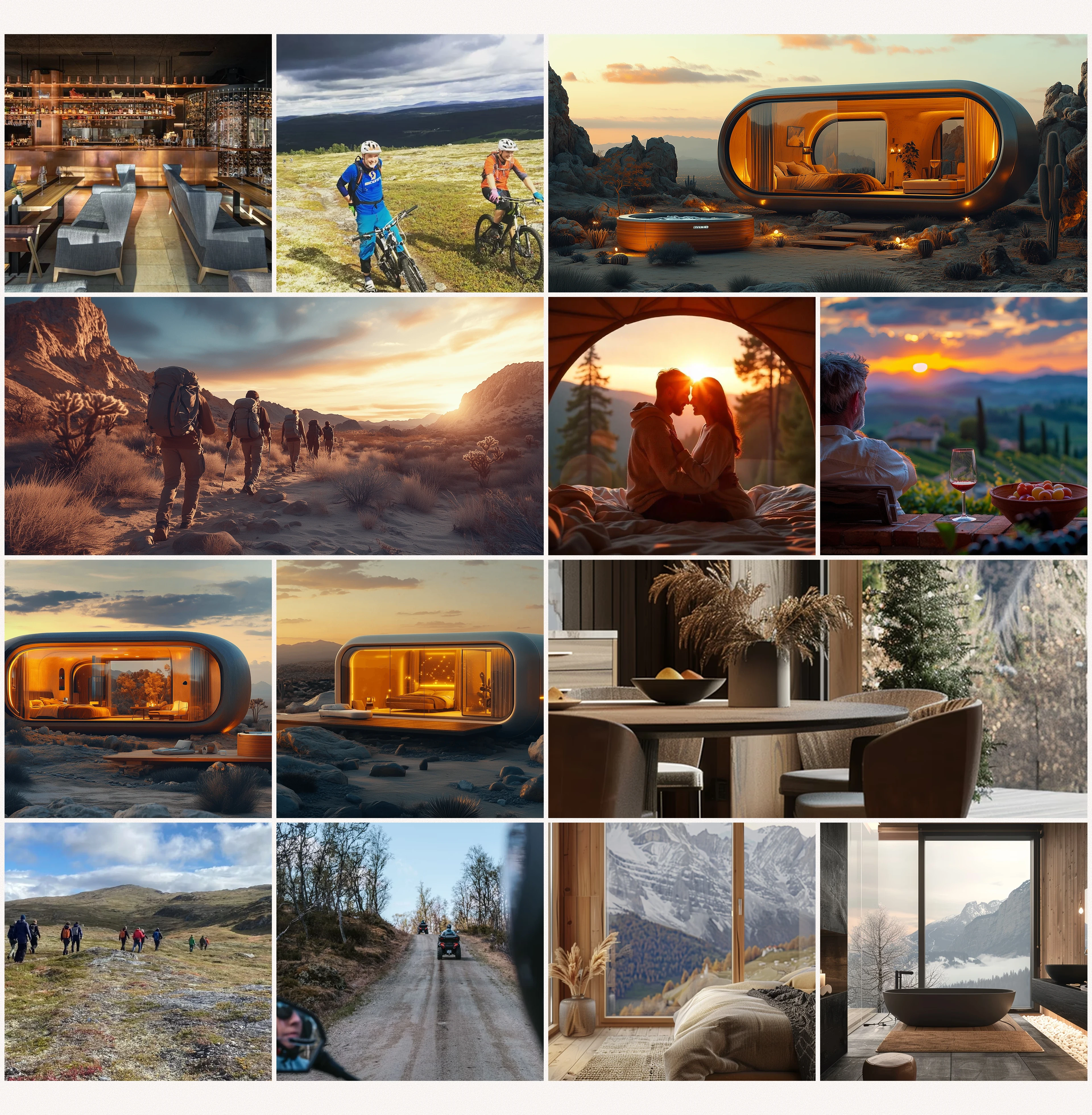 Screenshot of the Gallery page layout mockup with bento grid