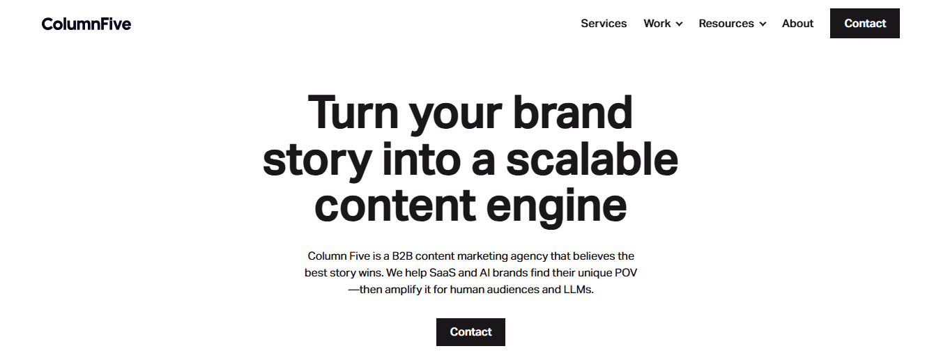 column five - Best Content Marketing Agencies