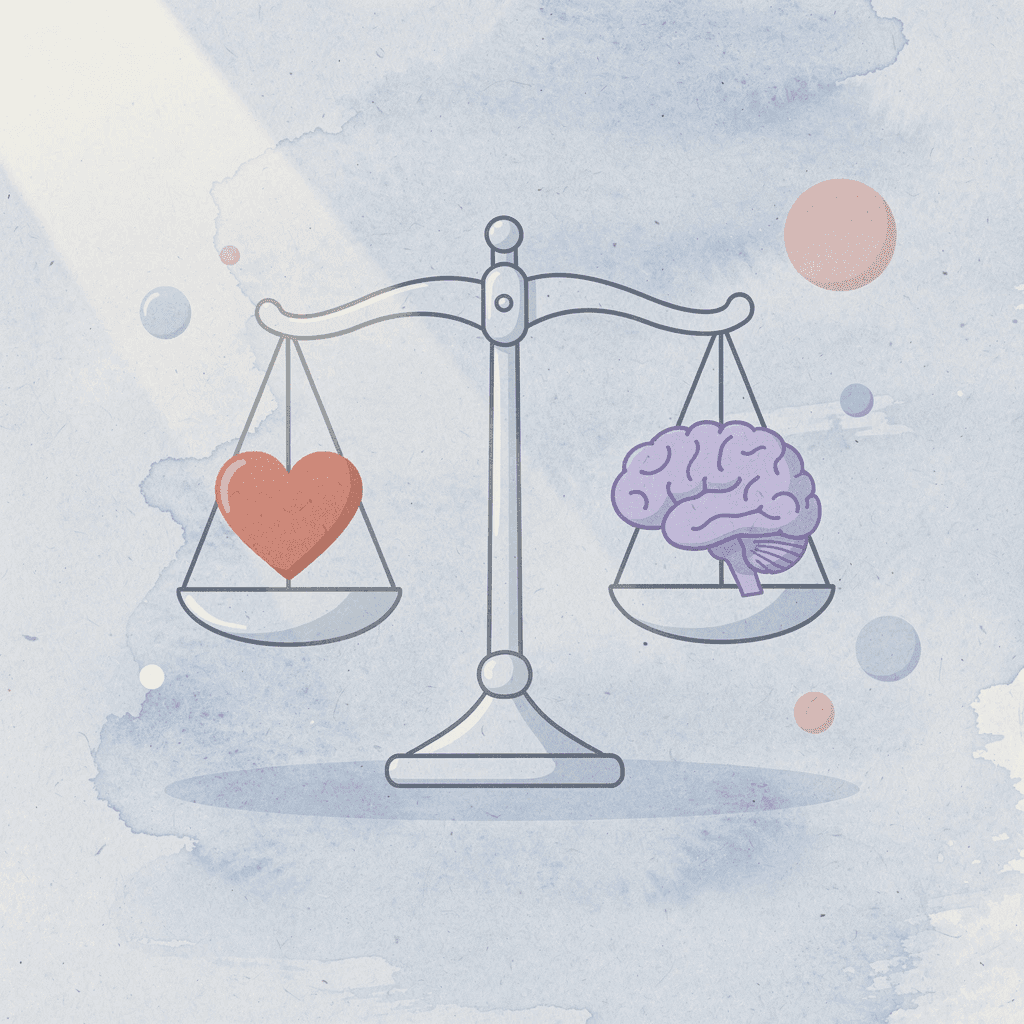 Balance scale showing the relationship between trader skills and funding