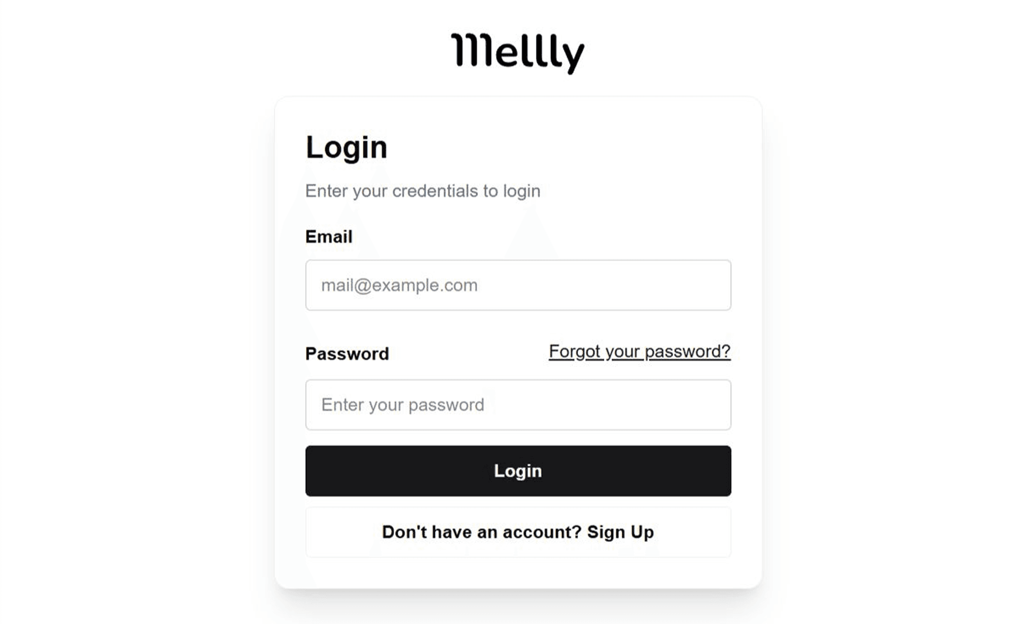 Sign up to Mellly screenshot