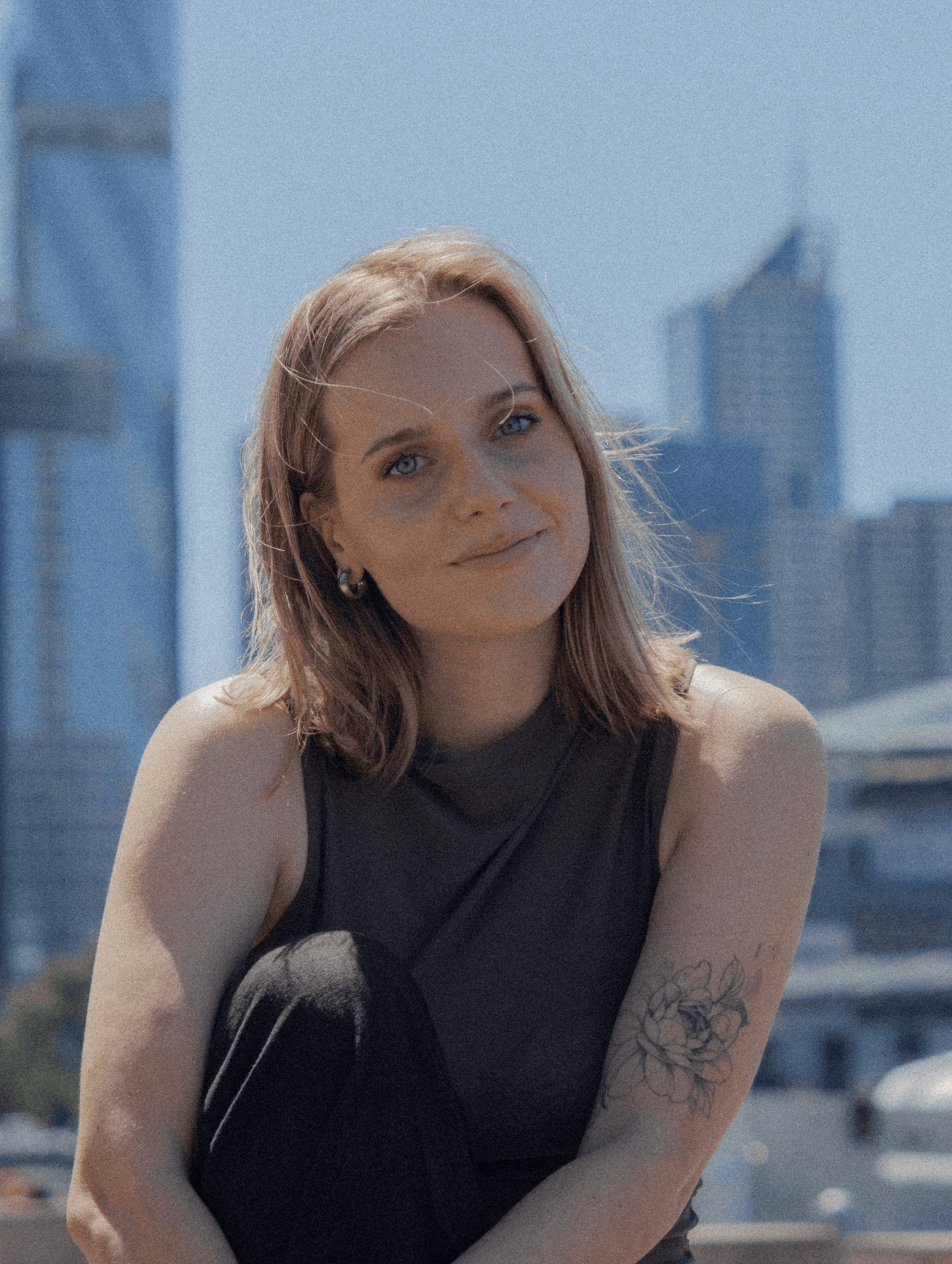 Portrait of a young man on a blue background