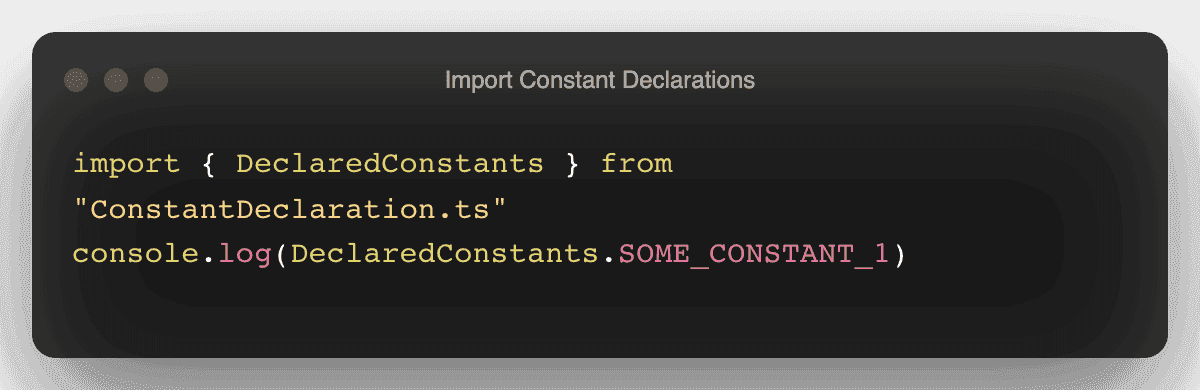 Importing declarations.