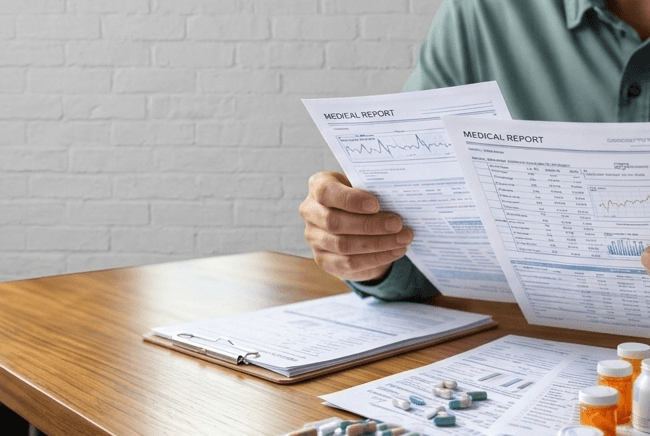 a group of blue chairs