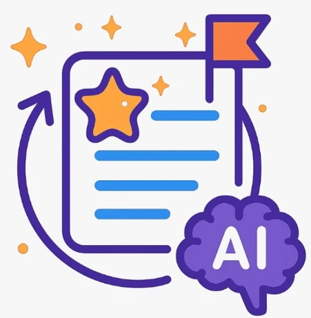Icône professionnelle de notation et priorisation automatique des prospects dans un CRM