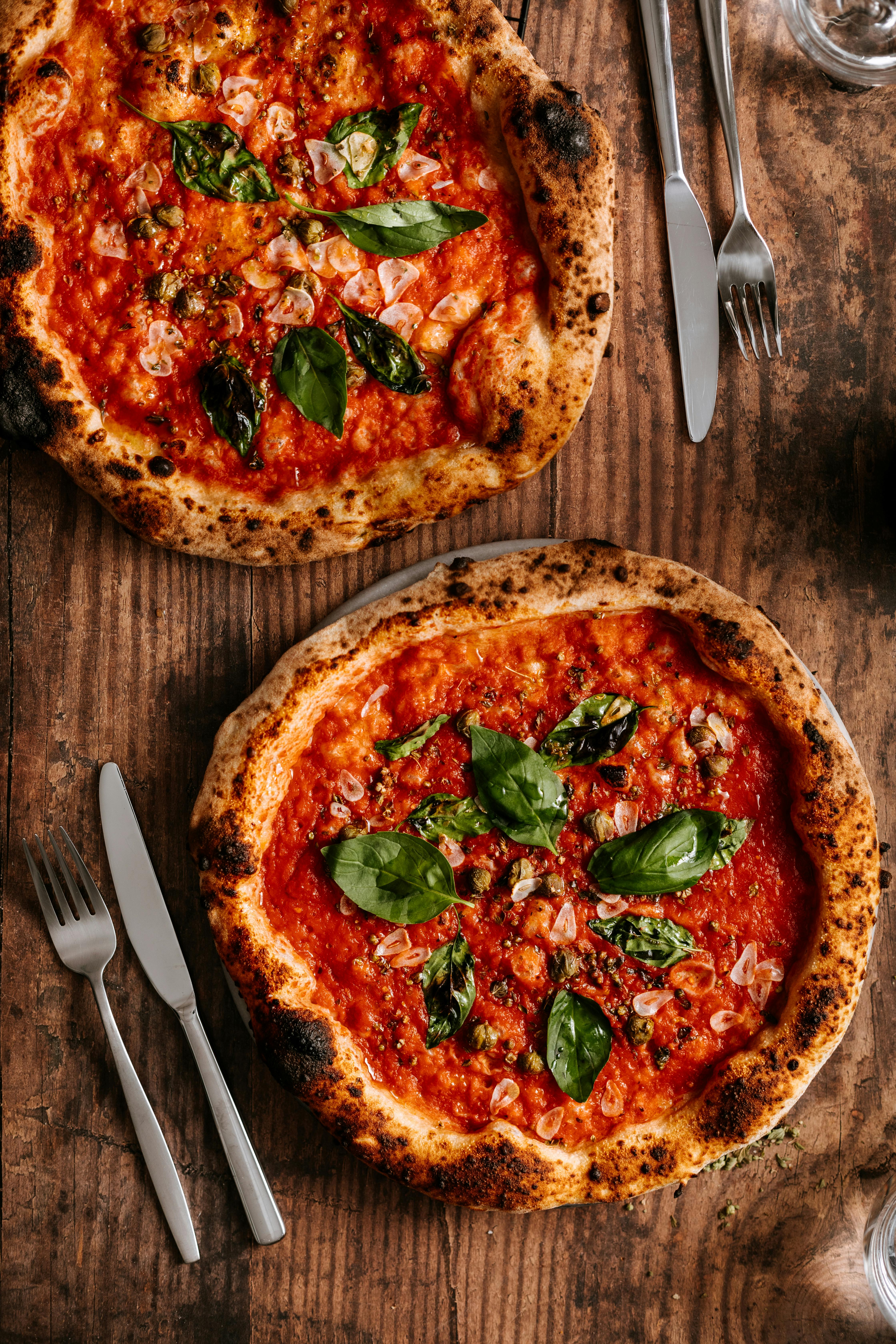 Napoletana pizza served at climbing gym Bali