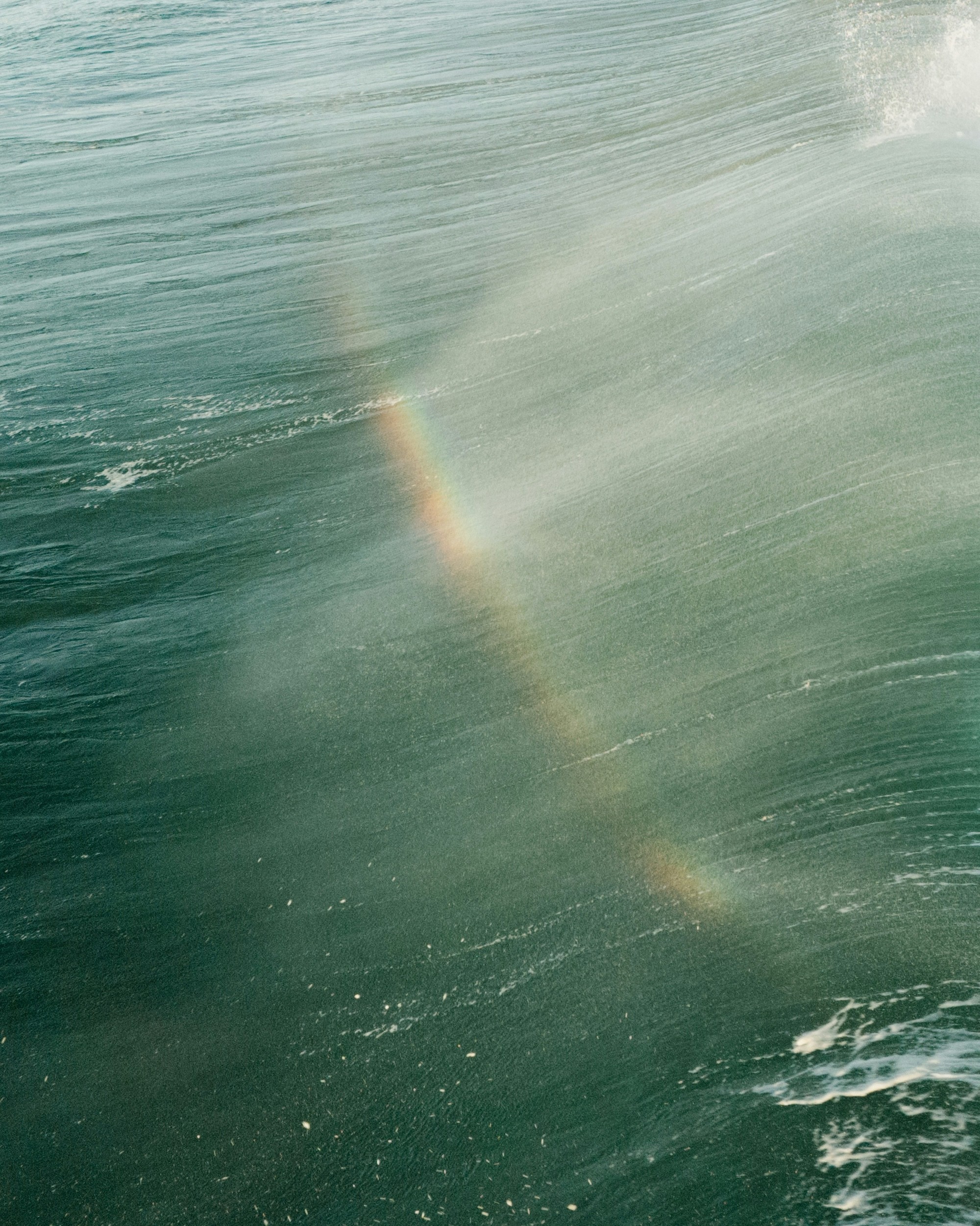 Raindbow in the sea.