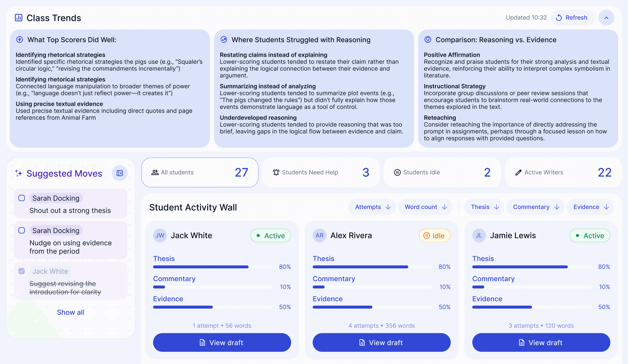 A pop-up window appears over a document, likely providing a notice or suggestion related to the content.