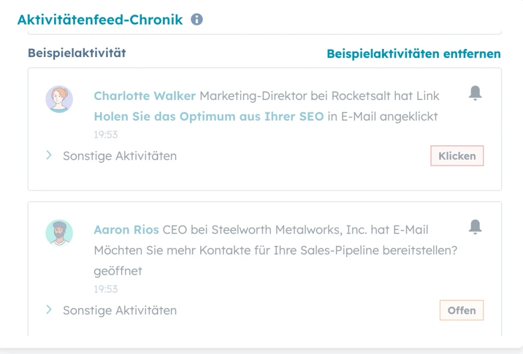 Strukturierte CRM Aktivitäten