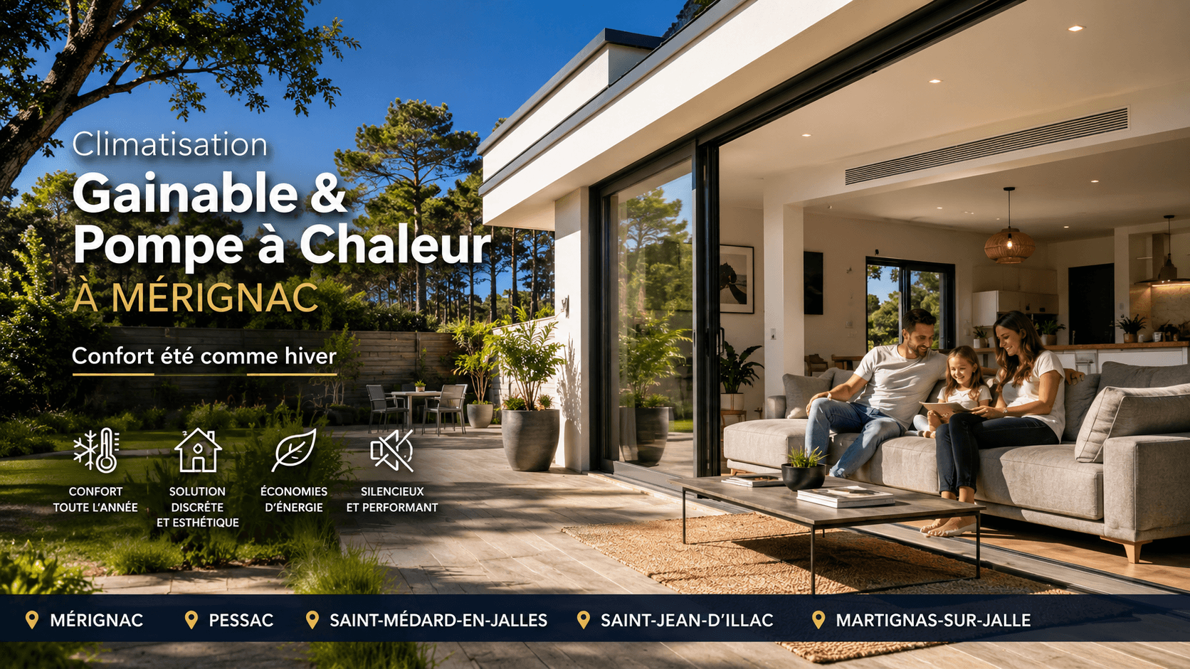 climatisation gainable pompes à chaleur mérignac cvc
