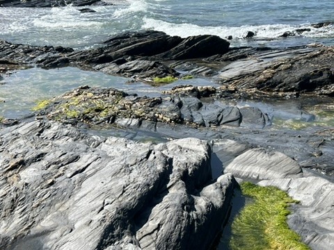 blue sky and white clouds over the sea