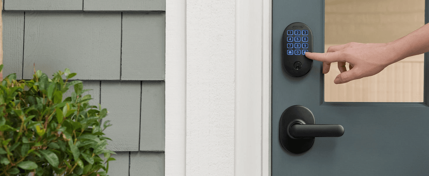 Guest typing code into Schalge Lock