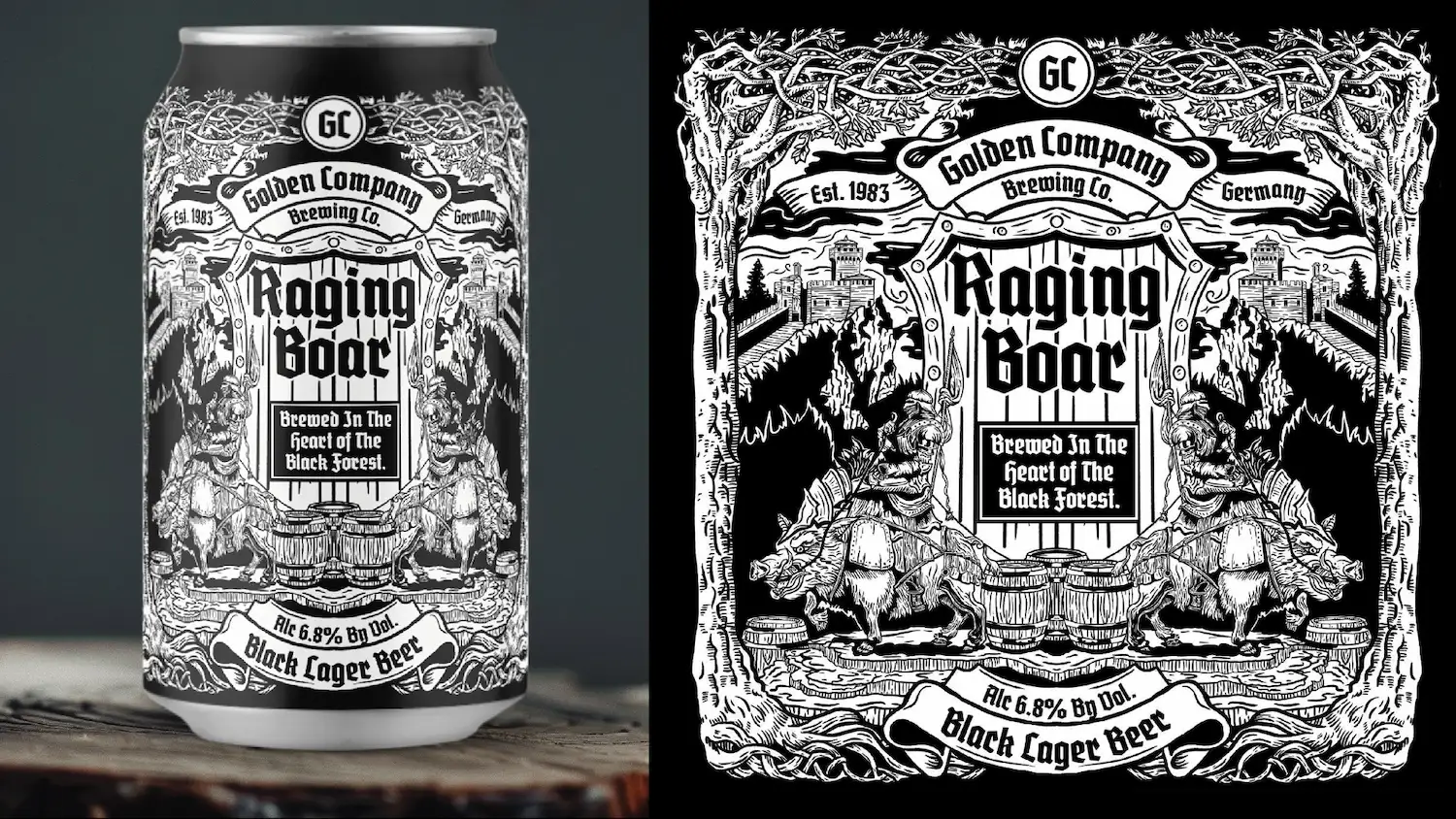 Raging Boar Can Design