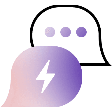 An icon of two chat bubbles