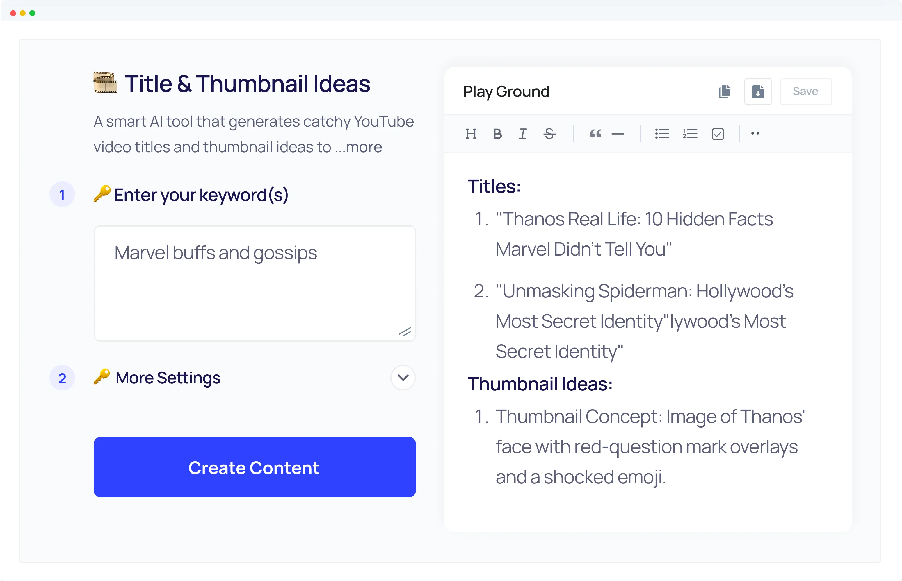 YouTube Title Generator Example - 3