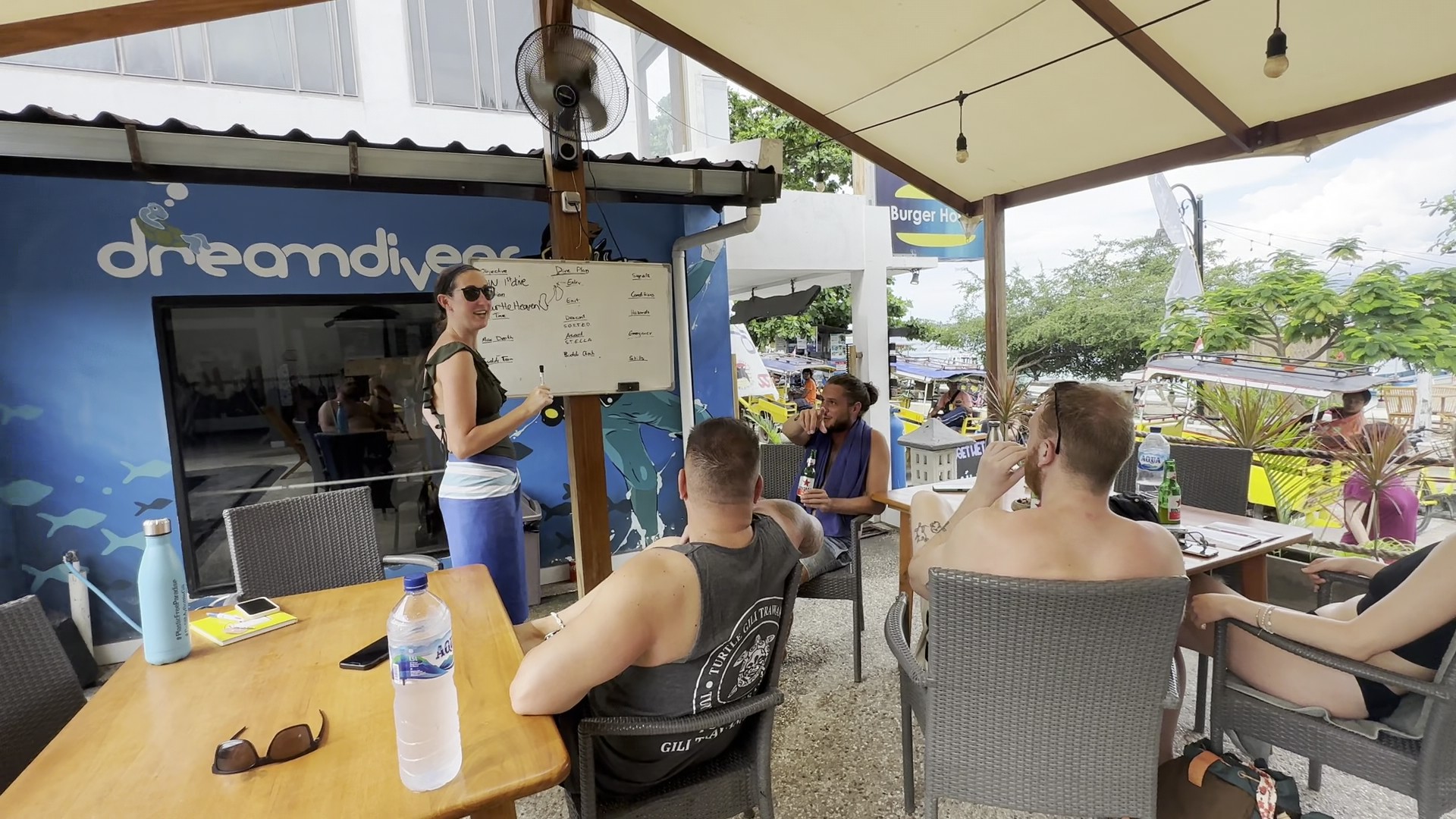 Diving school and beachfront accommodation at Dream Divers Gili Trawangan