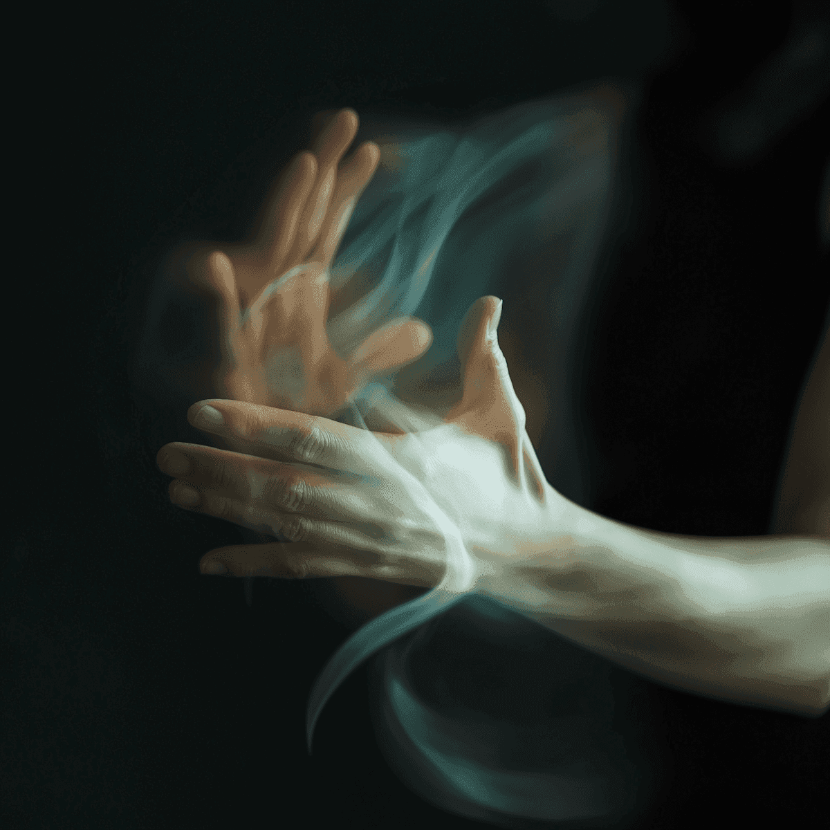 blue white and red abstract painting