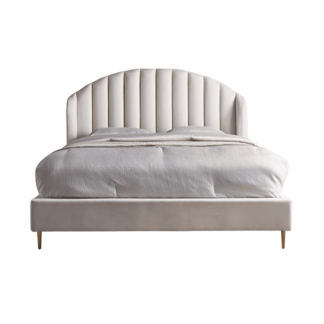 kingside bed on a white studio background