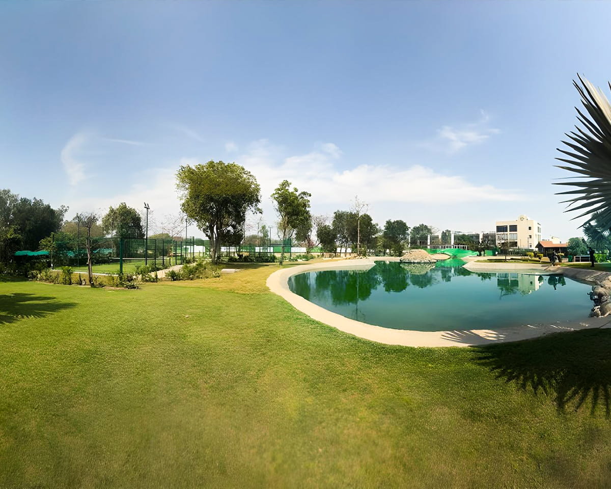 wide aerial view of a coastal mediterranean modern villa