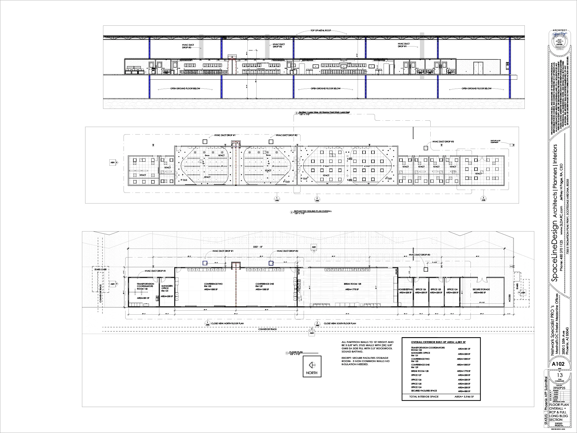 Architectural floor plan by SpaceLineDesign for a Phoenix medical office.