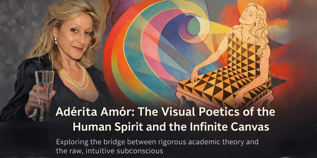 Adérita Amôr, a Portuguese artist blending figurative and abstract elements, explores identity and the metaphysical through visual poetry.