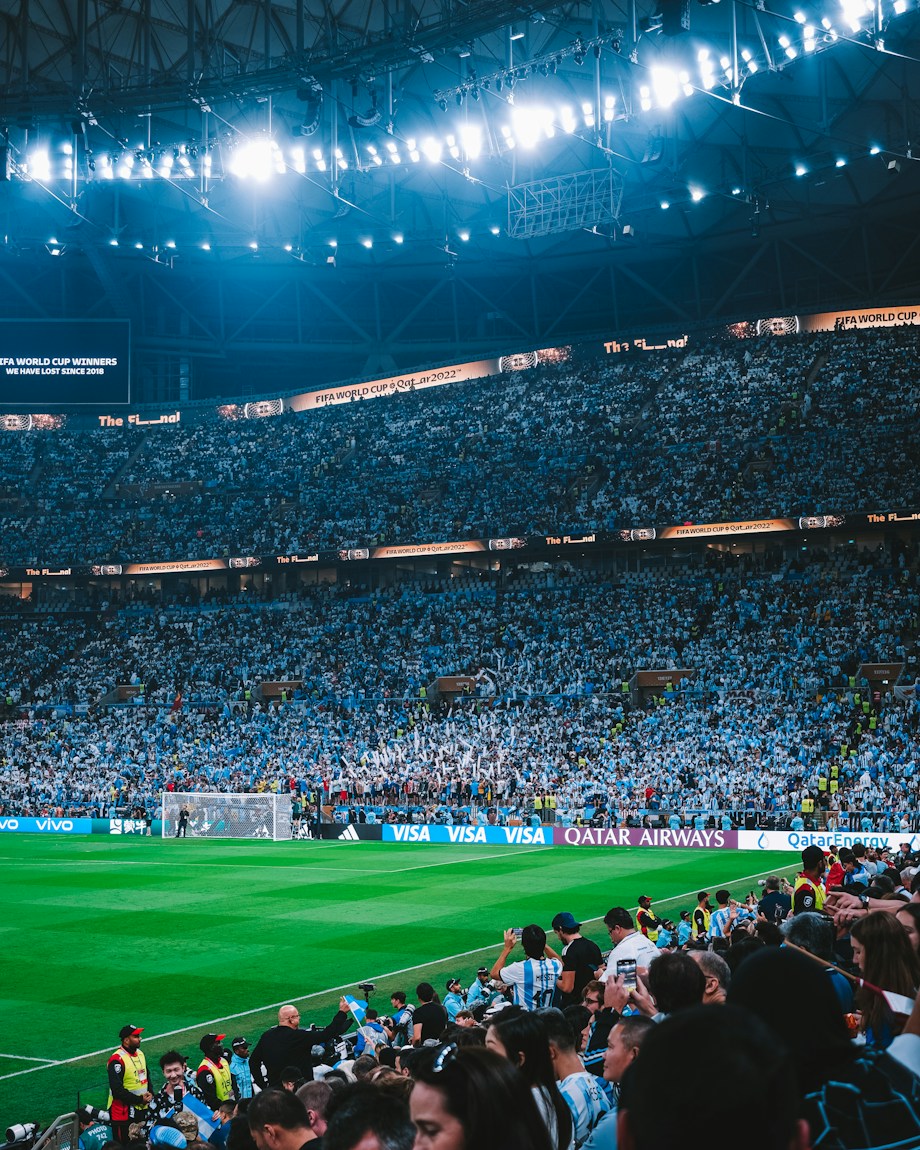 Stadium crowd at night