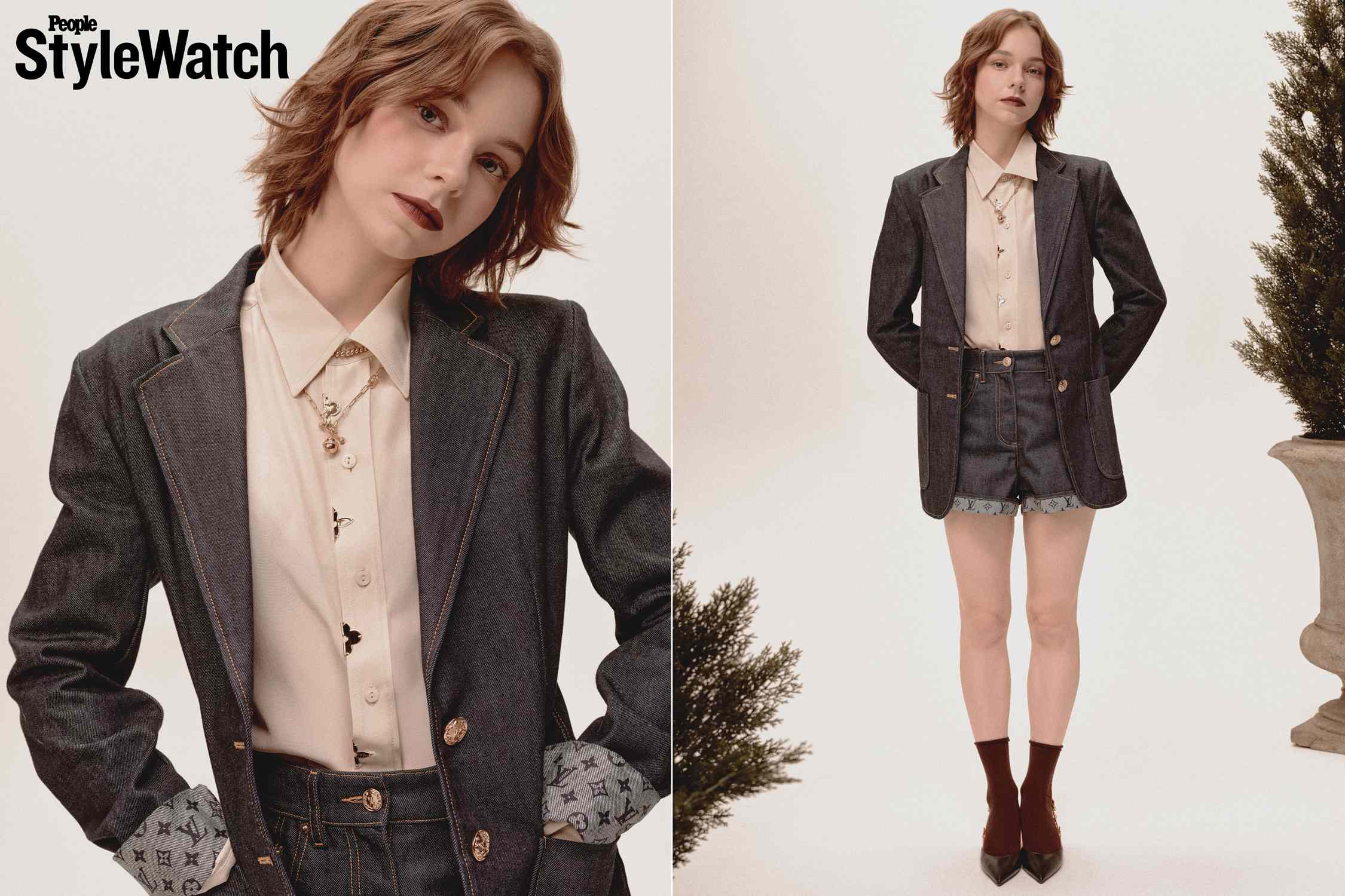 Emma Myers in a tailored blazer for People StyleWatch