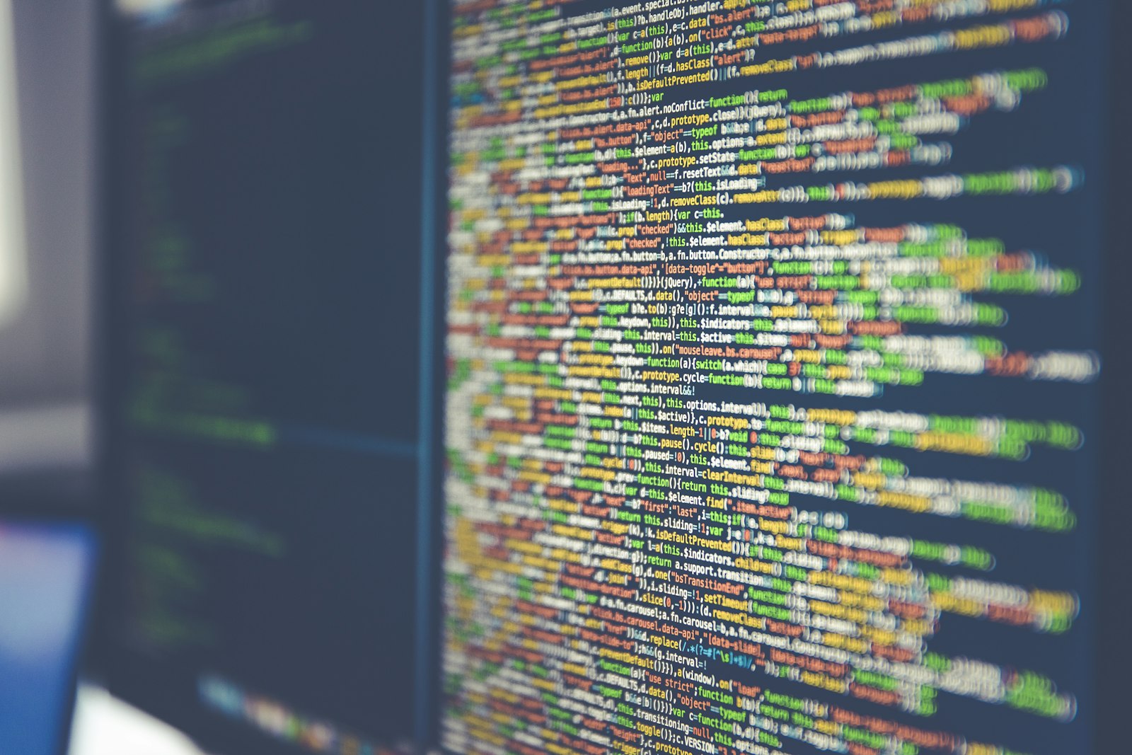 Structured data on a screen