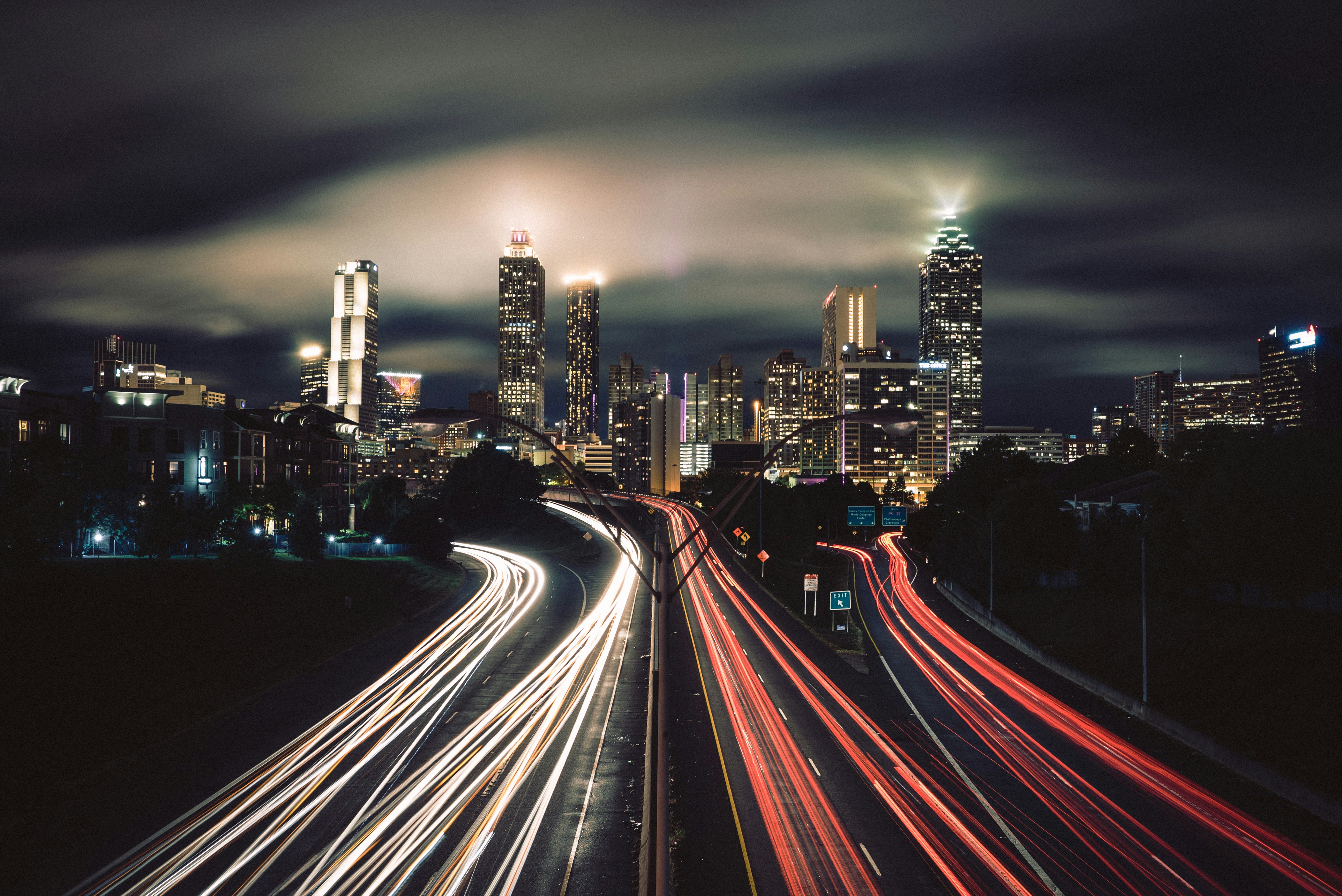 time-lapse photography of city night lights