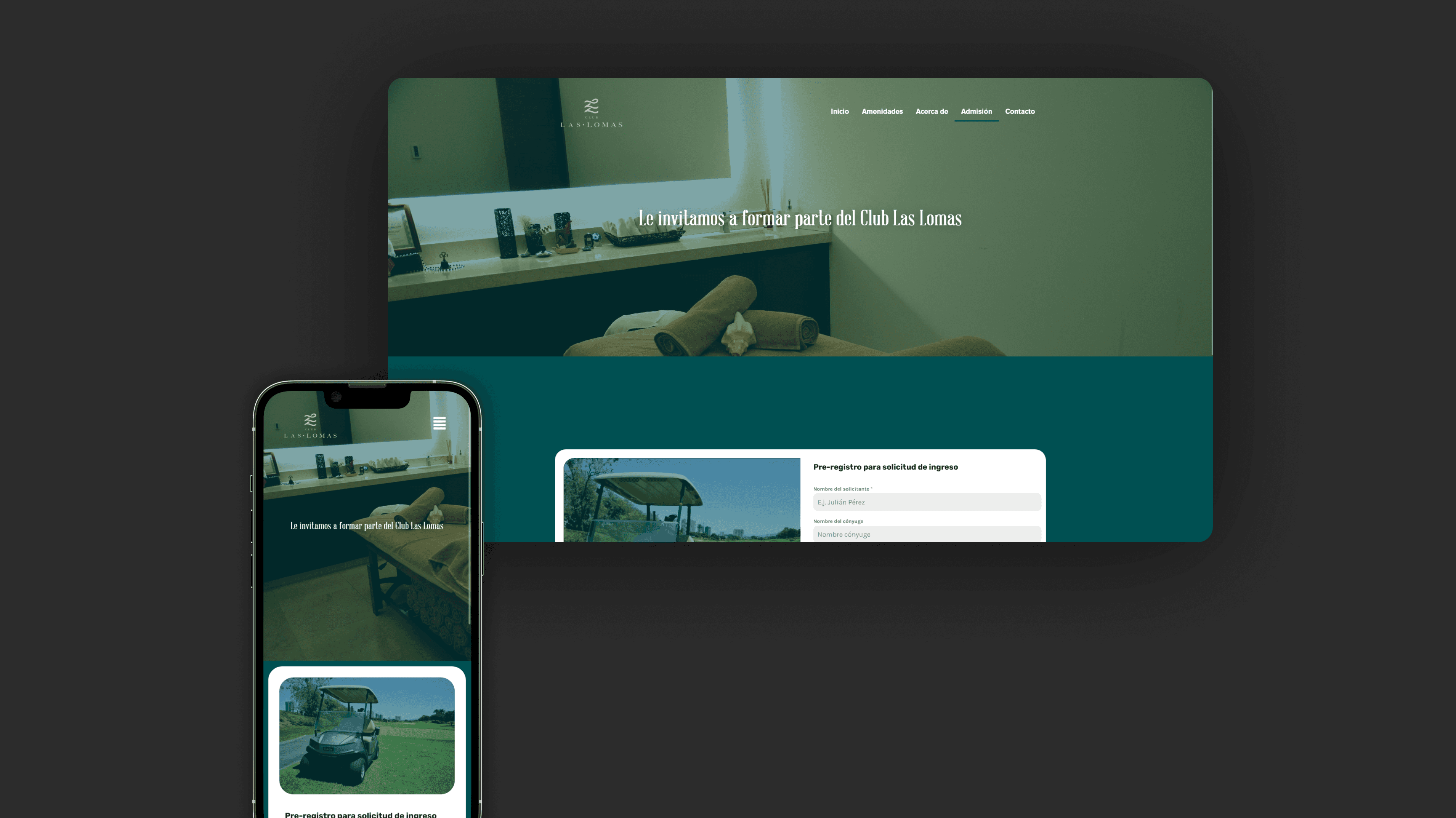 phone floating and wordpress page on background