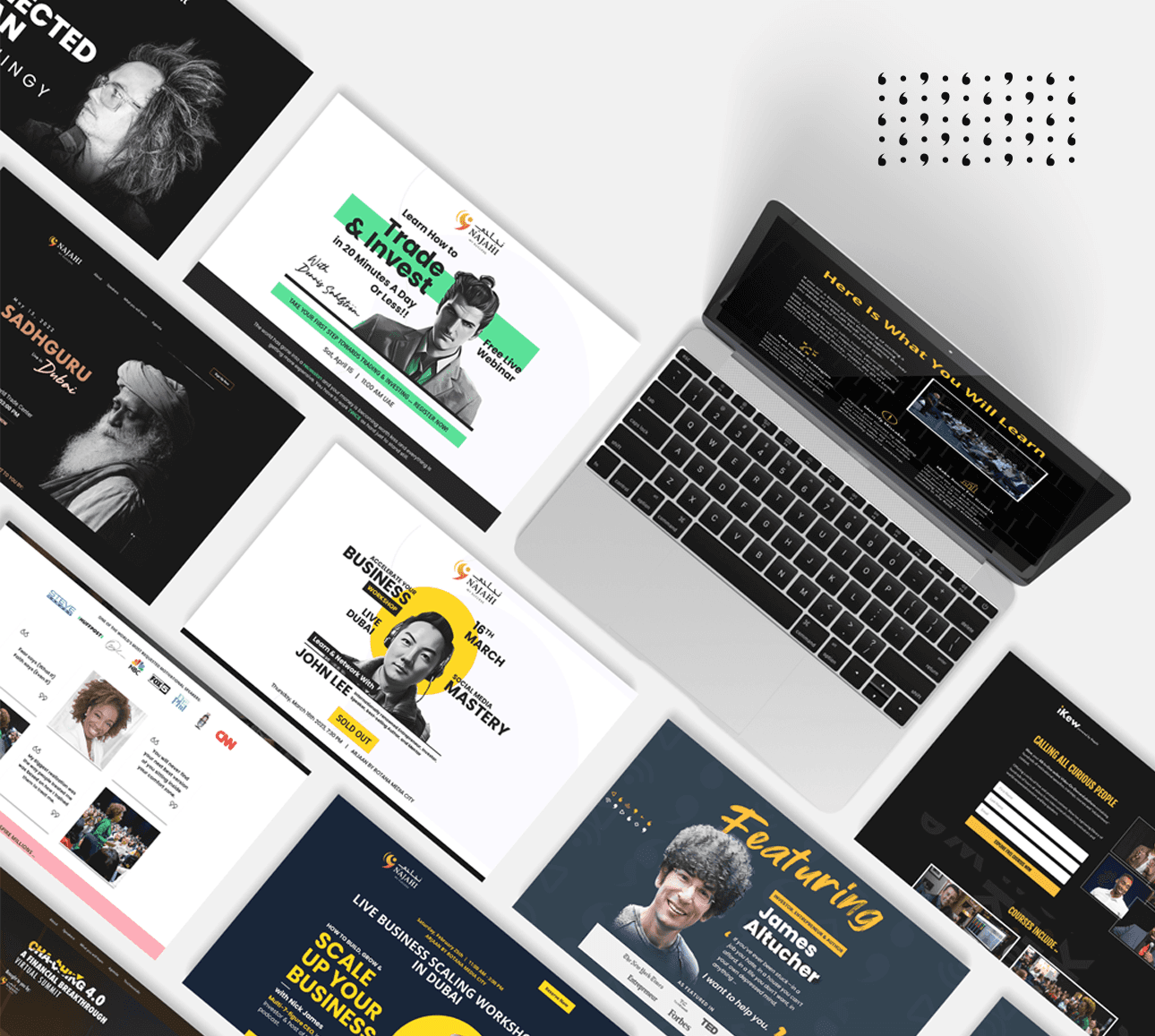 Najahi landing page design