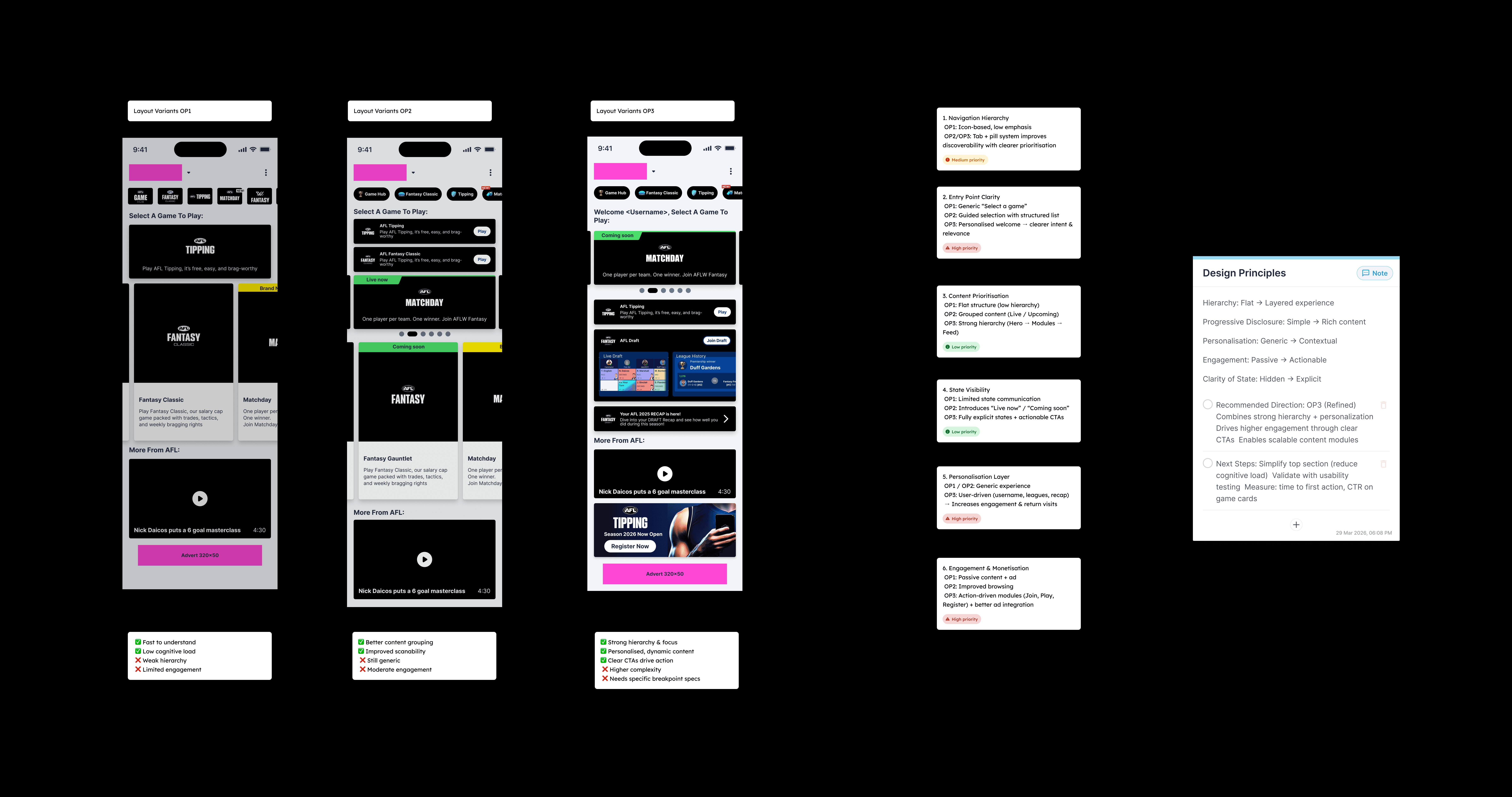 Landing Layout Explorations - Arturo Martin 2025