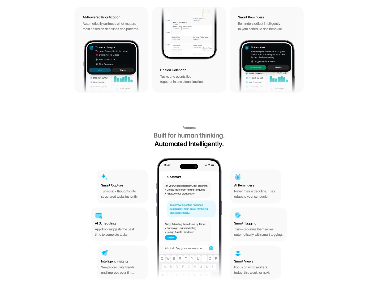 AppDrop — 极简现代 AI 产品官网设计灵感