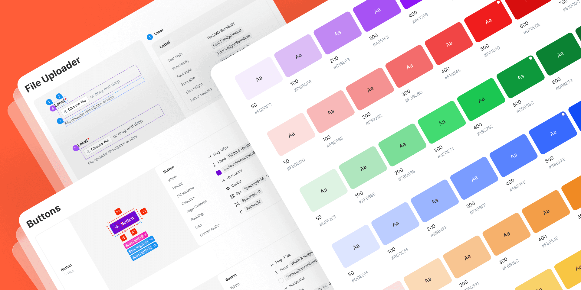 hero image with design system components