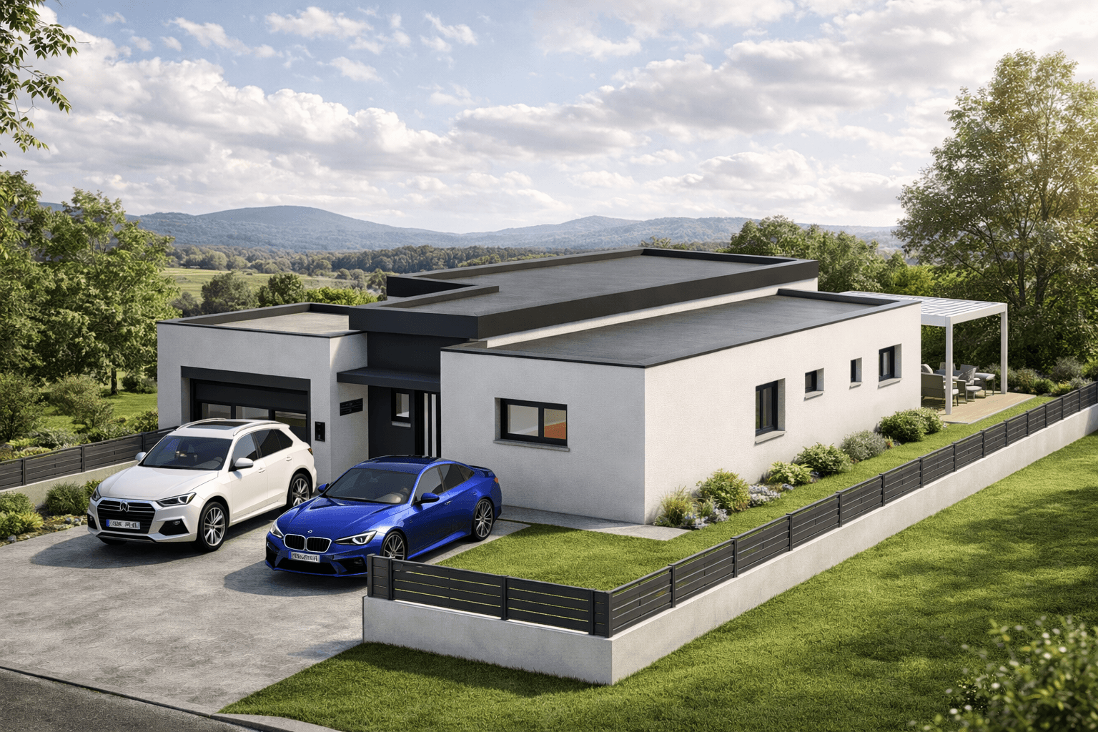 Maison contemporaine de plain-pied 