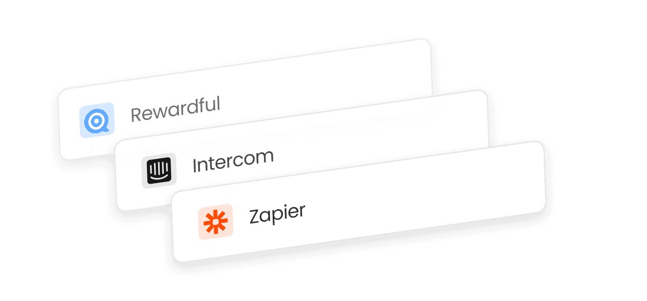 Stripe, Rewardful, Zapier tools connected to Thenty via integrations